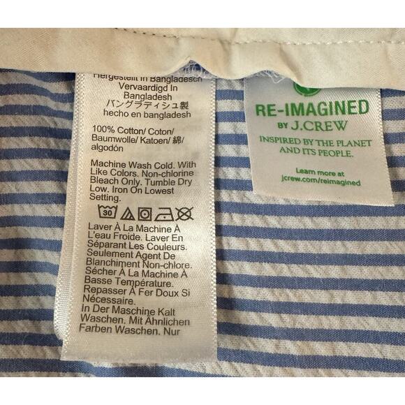 J Crew Blue White Striped 4 Pocket Women's Classic Bermuda Chino Shorts Size 30 - Picture 5 of 9